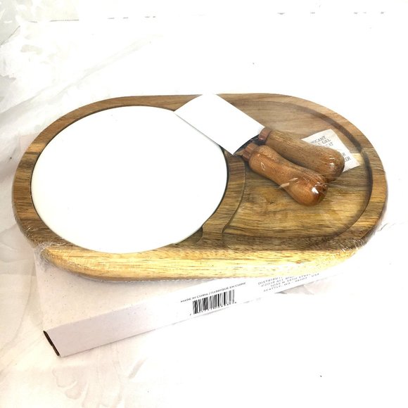 Twine Living Gourmet Wood & Ceramic Cheese Board - Picture 1 of 10